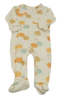 Krémový žebrovaný overal s dýněmi Dunnes