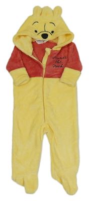 Žlto-červená chlpatá kombinéza s kapucí - Pú Disney