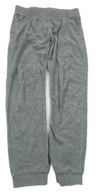 Sivé melírované zamatové tepláky Alive