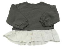 Tmavosivá mikina s halenkou Zara