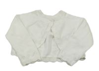 Biele svetrové bolerko s perforovaným vzorom F&F