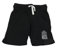 Čierne bavlnené kraťasy s nápisom Terranova