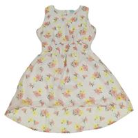 Biele kvetované šifónové šaty Y.F.K.