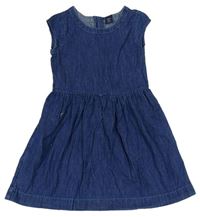 Modré rifľové ľahké šaty GAP