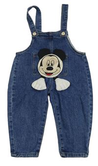 Modré laclové rifle s Mickeym 