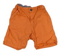 Oranžové plátenné chino kraťasy H&M