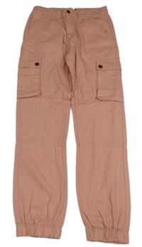 Staroružové cuff plátenné nohavice s vreckami Pep&Co