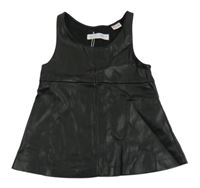 Čierne koženkové šaty Zara