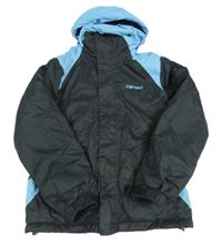 Černo-modrá šusťáková zimní funkční bunda s logem Campri