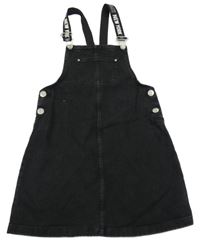 Černé riflové laclové šaty s kapsou C&A