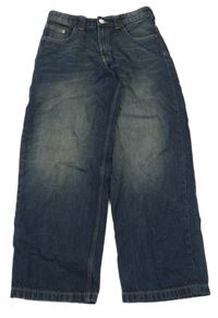 Tmavomodré baggy rifle H&M