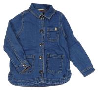 Modrá rifľová bunda s vreckami Joules