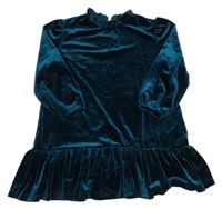 Petrolejové zamatové šaty dunnes