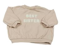 Svetloružová mikina s nápisom H&M