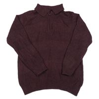 Vínový ľahký sveter s golierikom Tu