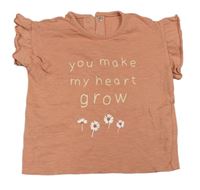 Staroružové tričko s nápisom s kvetmi George