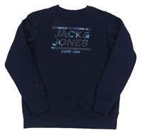 Tmavomodrá mikina s logom Jack & Jones