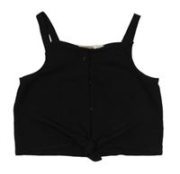 Čierny crop top s uzlíkem zn. H&M
