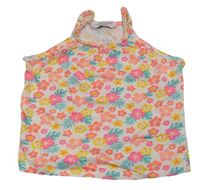 Biely kvetovaný crop top zn. Primark