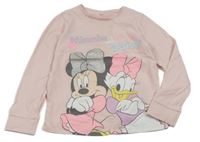 Světlerůžové triko s Minnie a Daisy C&A