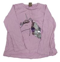 Lila triko s jednorožcem Little kids