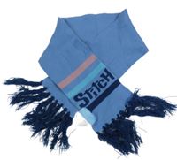 Modro-růžová šála s nápisem a třásněmi - Stitch Disney