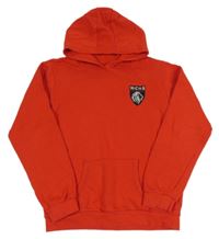 Červená mikina s výšivkou a kapucňou M&S