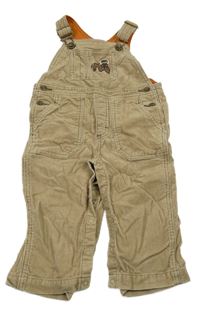 Béžové laclové podšité manšestráky s bizonem Gymboree