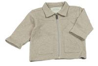 Béžová melírovaná prepínaci mikina s golierikom River Island