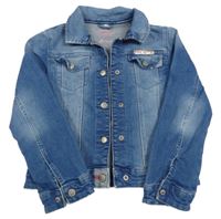 Svetlomodrá tepláková rifľová crop bunda C&A