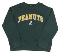 Tmavozelená mikina so Snoopym Uniqlo