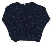 Tmavomodro-zlaté puntíkaté triko Tchibo