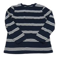 Tmavomodro-biele pruhované tričko Topolino