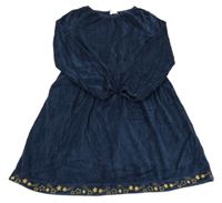 Tmavomodré zamatové šaty s hviezdami Fat Face