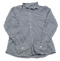Tmavomodro-bílá kostkovaná košile H&M