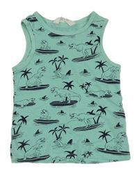 Svetlomodré tielko s diny H&M