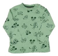 Světlezelené triko s Mickeym a kamarády Disney