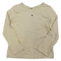 Béžové tričko so srdiečkom H&M