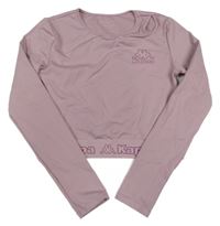 Lila crop športové tričko s logom Kappa