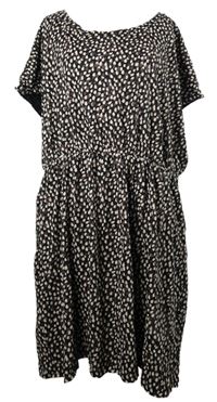 Dámské černo-hnědé vzorované šaty H&M
