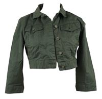 Dámská khaki plátěná crop bunda Blind Date 