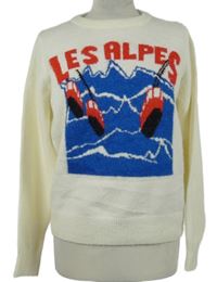 Dámský smetanový svetr s potiskem Primark 