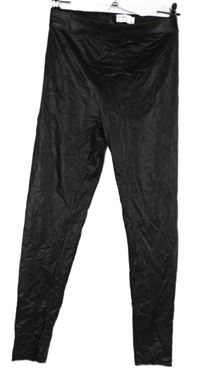 Dámské černé potažené legíny Bershka 