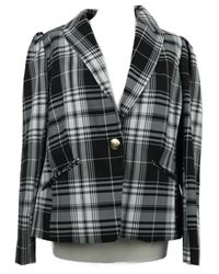 Dámske čierno-biele kockované sako River Island