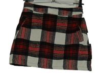 Dámska čierno-bielo-červená kockovaná sukňa Cameo Rose