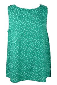 Dámsky zelený kvietkovany blúzková ý top Gina