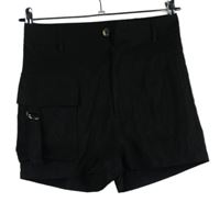 Dámské černé kraťasy s kapsou Shein 