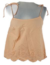 Dámský růžový crop top s madeirou H&M