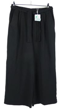 Dámské černé culottes kalhoty s páskem Blue Motion 