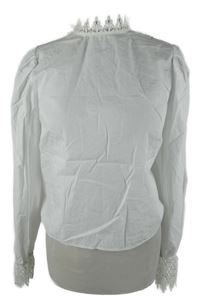 Dámská bílá halenka s krajkovým lemem H&M